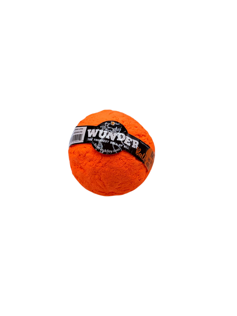 An orange WUNDERball with its branded label
